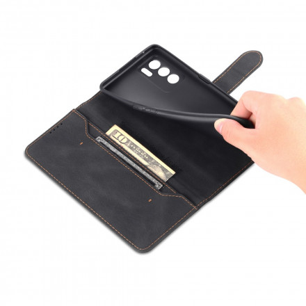 Housse Oppo Reno 6 5G AZNS Effet Cuir Couture Housse Oppo Reno 6 5G AZNS Effet Cuir Couture