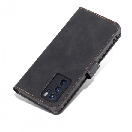 Housse Oppo Reno 6 5G AZNS Effet Cuir Couture Housse Oppo Reno 6 5G AZNS Effet Cuir Couture