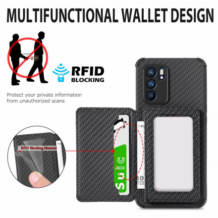 Coque Oppo Reno 6 5G RFID Porte-Cartes Support Coque Oppo Reno 6 5G RFID Porte-Cartes Support