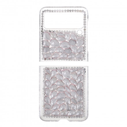 Coque Samsung Galaxy Z Flip 3 5G Transparent et Pierres Précieuses