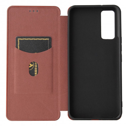 Flip Cover Zte Axon 20 4G / 5G Silicone Carbone Coloré