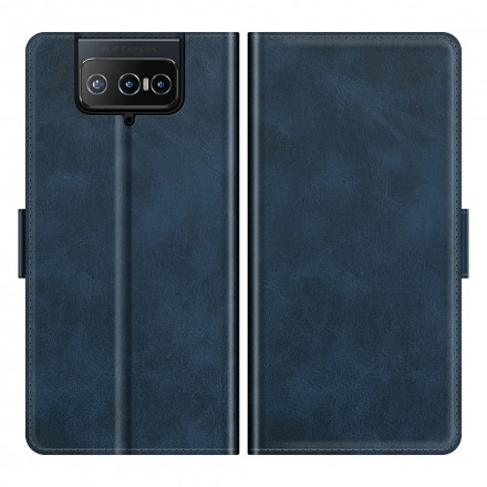 Housse Asus Zenfone 8 Flip Rabat Double Classique Housse Asus Zenfone 8 Flip Rabat Double Classique