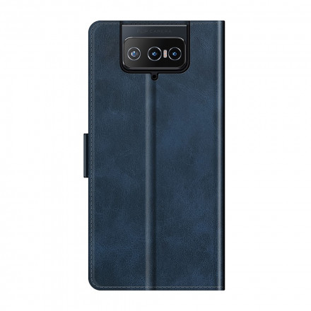 Housse Asus Zenfone 8 Flip Rabat Double Classique Housse Asus Zenfone 8 Flip Rabat Double Classique