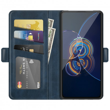 Housse Asus Zenfone 8 Flip Rabat Double Classique Housse Asus Zenfone 8 Flip Rabat Double Classique