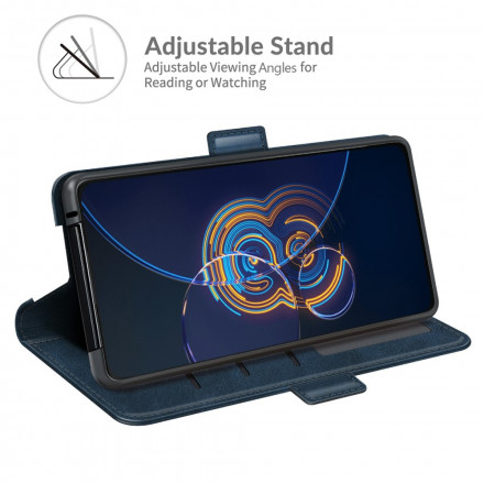 Housse Asus Zenfone 8 Flip Rabat Double Classique Housse Asus Zenfone 8 Flip Rabat Double Classique