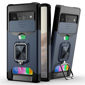 Coque Google Pixel 6 Pro Support et Protège-Lentilles et Porte-Cartes