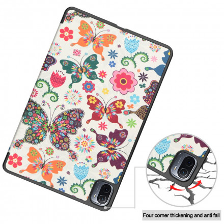 Smart Case Xiaomi Pad 5 Porte-Stylet Fleurs Vintages Smart Case Xiaomi Pad 5 Porte-Stylet Fleurs Vintages