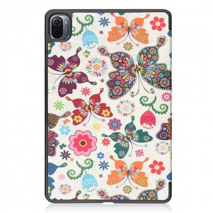 Smart Case Xiaomi Pad 5 Porte-Stylet Fleurs Vintages Smart Case Xiaomi Pad 5 Porte-Stylet Fleurs Vintages