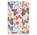 Smart Case Xiaomi Pad 5 Porte-Stylet Fleurs Vintages