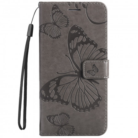 Housse Xiaomi Redmi 10 Papillons Géants à Lanière