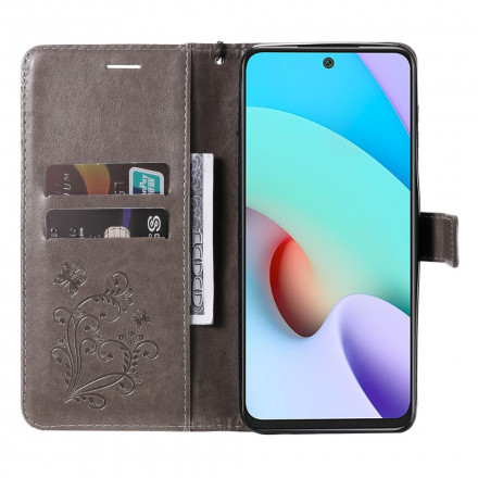 Housse Xiaomi Redmi 10 Papillons Géants à Lanière Housse Xiaomi Redmi 10 Papillons Géants à Lanière