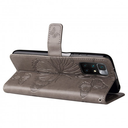Housse Xiaomi Redmi 10 Papillons Géants à Lanière Housse Xiaomi Redmi 10 Papillons Géants à Lanière