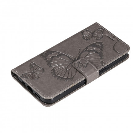 Housse Xiaomi Redmi 10 Papillons Géants à Lanière Housse Xiaomi Redmi 10 Papillons Géants à Lanière