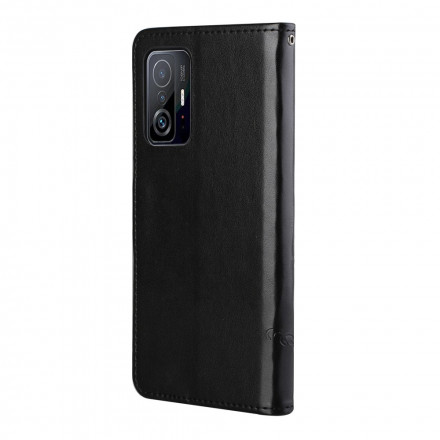 Housse Xiaomi 11T / 11T Pro Papillons Et Fleurs À Lanière