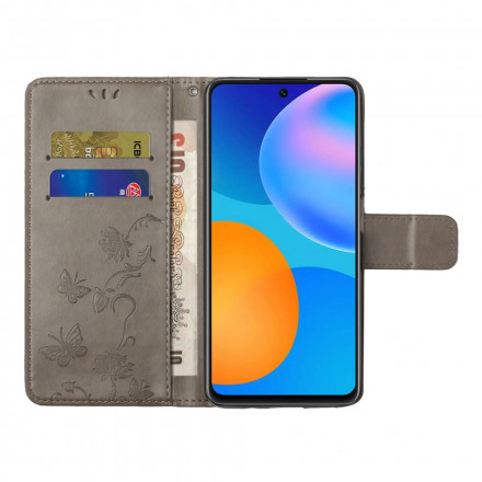 Housse Xiaomi 11T / 11T Pro Papillons Et Fleurs À Lanière Housse Xiaomi 11T / 11T Pro Papillons Et Fleurs À Lanière