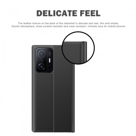 View Cover Xiaomi 11T / 11T Pro Simili Cuir Texturé View Cover Xiaomi 11T / 11T Pro Simili Cuir Texturé