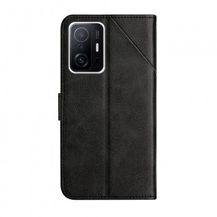 Housse Xiaomi 11T / 11T Pro Style Cuir Géométrique à Lanière