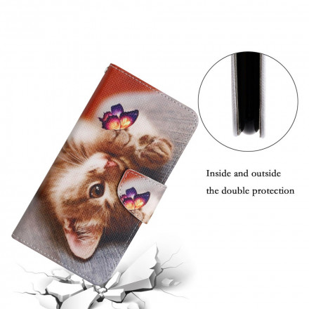 Housse Xiaomi 11T / 11T Pro Mon Chaton et Papillon Housse Xiaomi 11T / 11T Pro Mon Chaton et Papillon