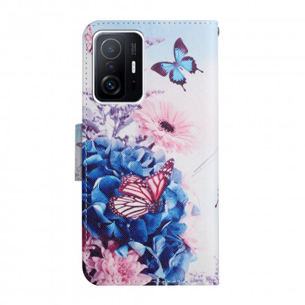 Housse Xiaomi 11T / 11T Pro Bouquet de Fleurs et Papillons Housse Xiaomi 11T / 11T Pro Bouquet de Fleurs et Papillons