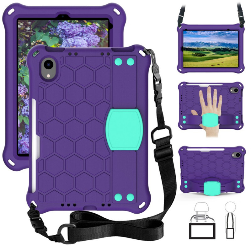 Coque iPad Mini 7 (2024) / Mini 6 (2021) EVA avec Sangle-Support et Bandoulière
