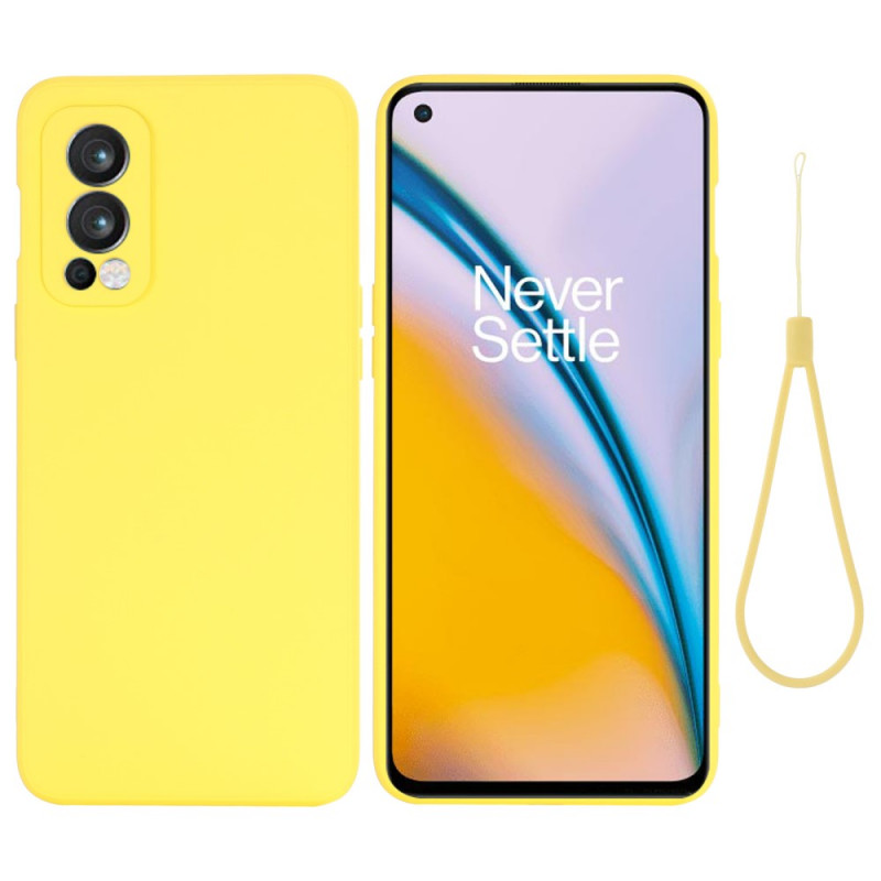 Coque OnePlus Nord 2 5G Silicone Liquide Avec Lanière