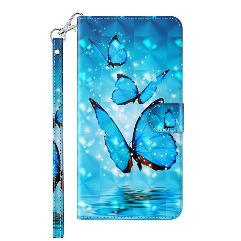 Housse Samsung Galaxy A13 5G / A04s Papillons Bleus Volants