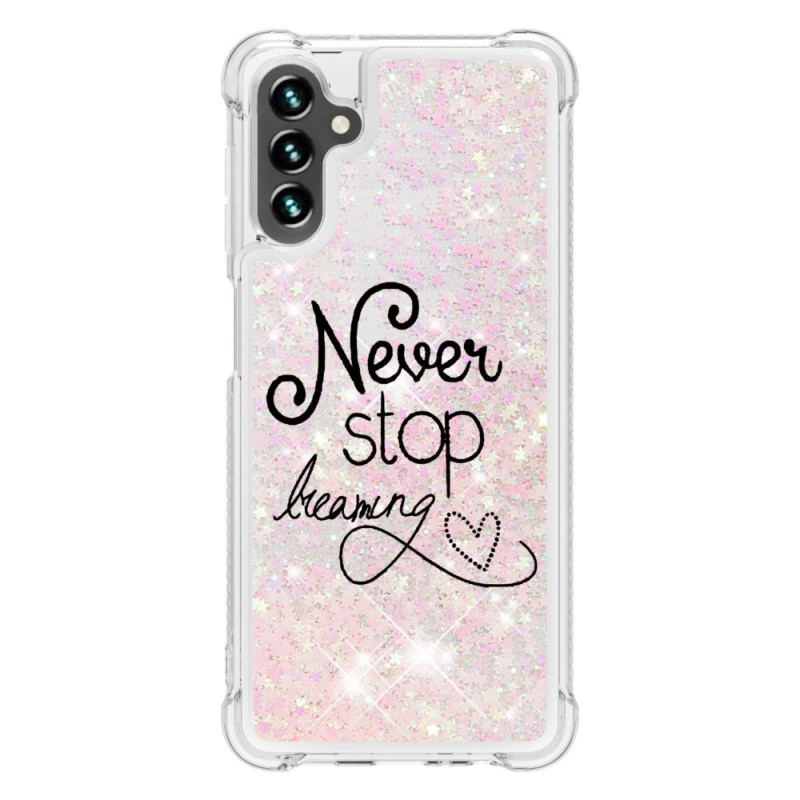 Coque Samsung Galaxy A13 5G / A04s Never Stop Dreaming Paillettes