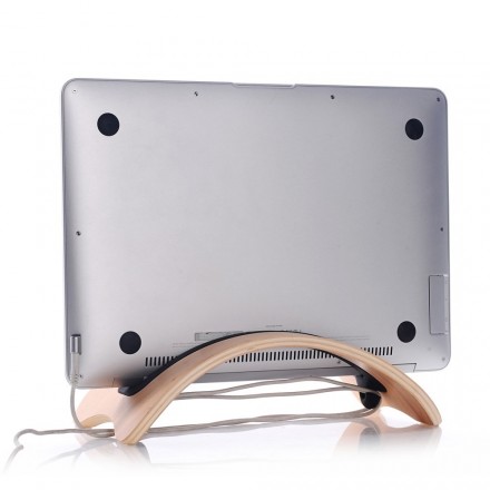 Support BookArc en Bois Naturel pour MacBook - Ma Coque