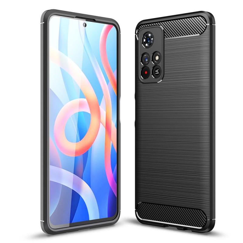 Coque Poco M4 Pro 5G Fibre Carbone Brossée