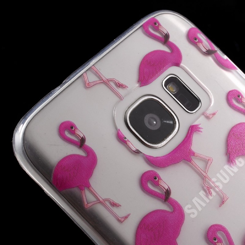 coque samsung a40 flamand rose