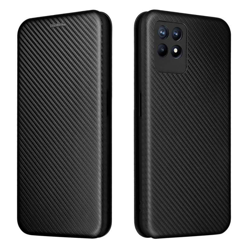 Flip Cover Realme 8i Fibre Carbone