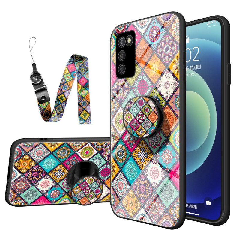 Coque Samsung Galaxy A03s Support Magnétique Patchwork