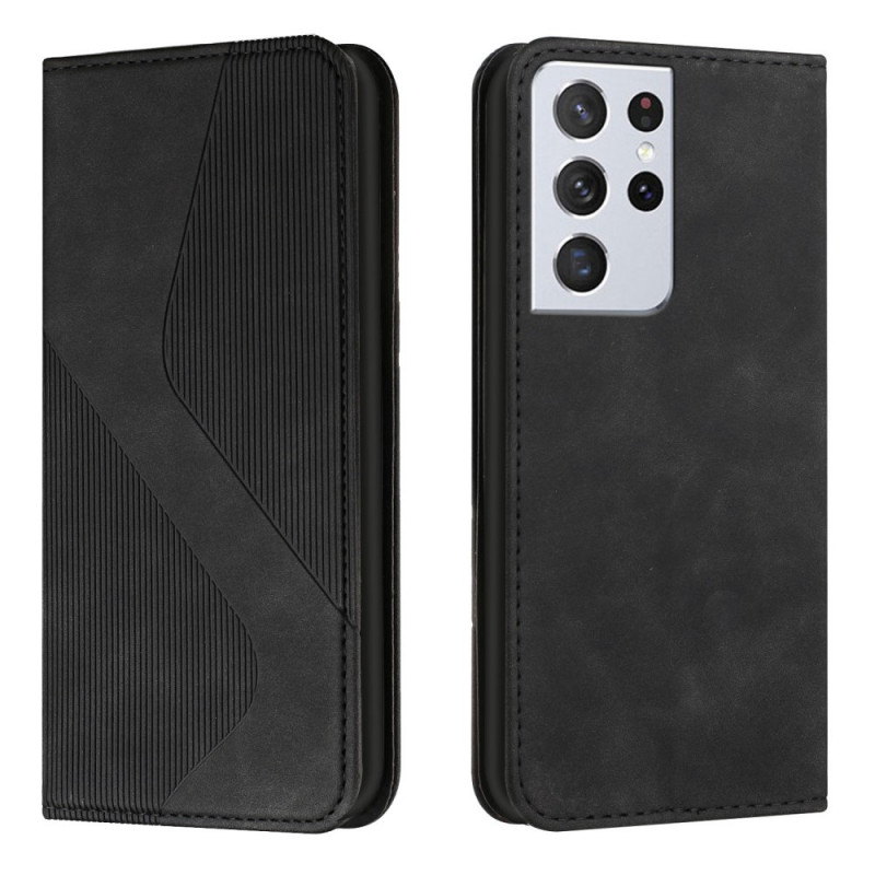 Flip Cover Samsung Galaxy S21 Ultra 5G Style Cuir S-Design