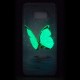 Coque Samsung Galaxy S8 Papillon Bleu Fluorescente