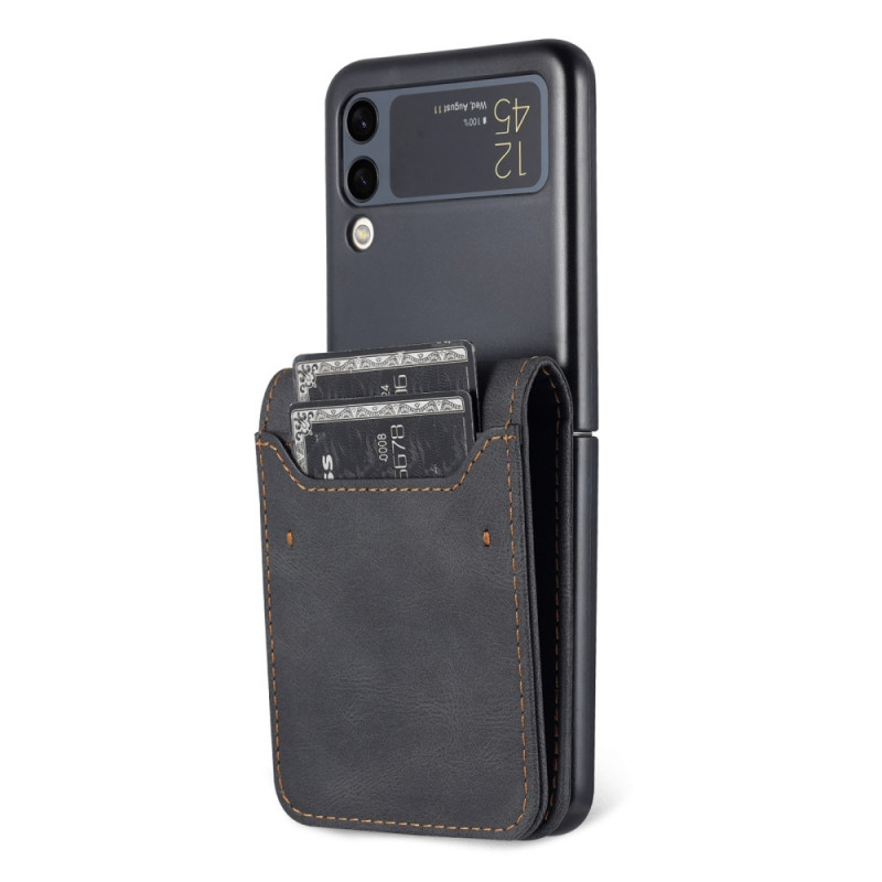 Étui Samsung Galaxy Z Flip 3 5G Effet Cuir Porte-Cartes et Sangle AZNS