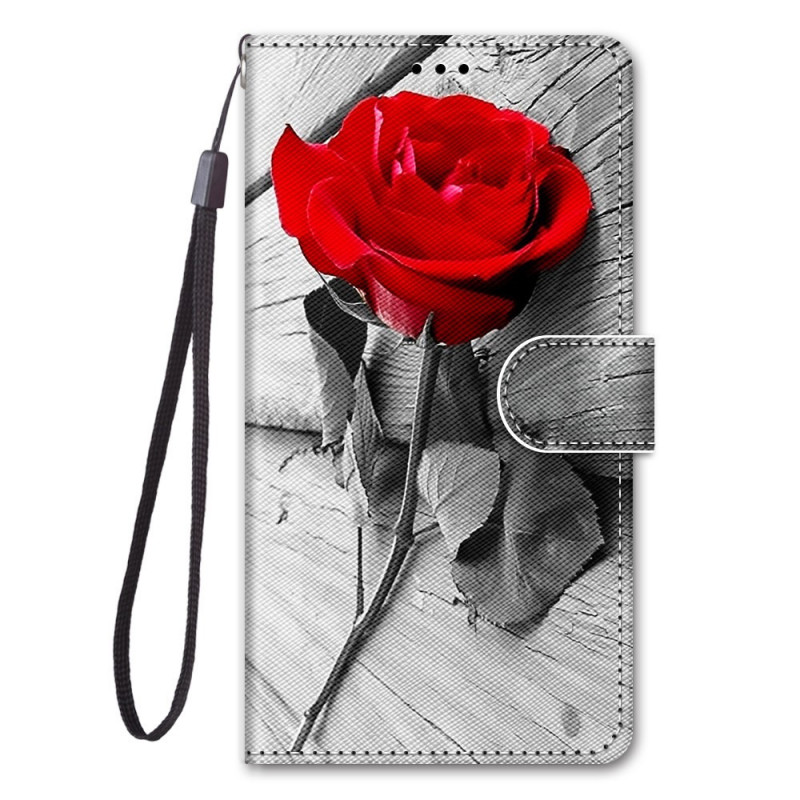 Housse Samsung Galaxy A03 Core Rose Romantique à Lanière