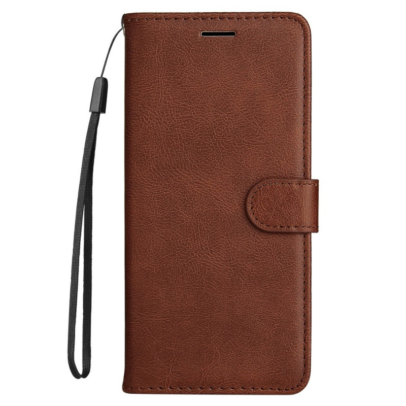 Housse Moto E40 / E30 / E20 Effet Cuir à Lanière