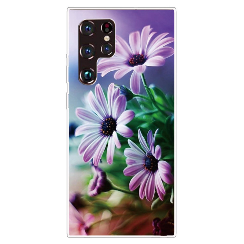 Coque Samsung Galaxy S22 Ultra 5G Fleurs Réalistes