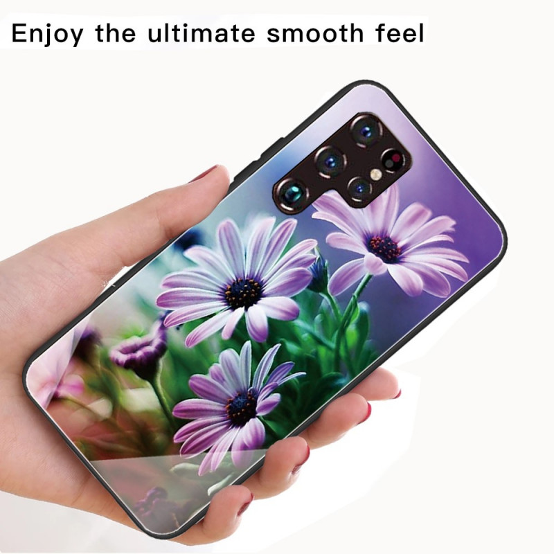 Coque Samsung Galaxy S22 Ultra 5G Verre Trempé Fleurs Réalistes
