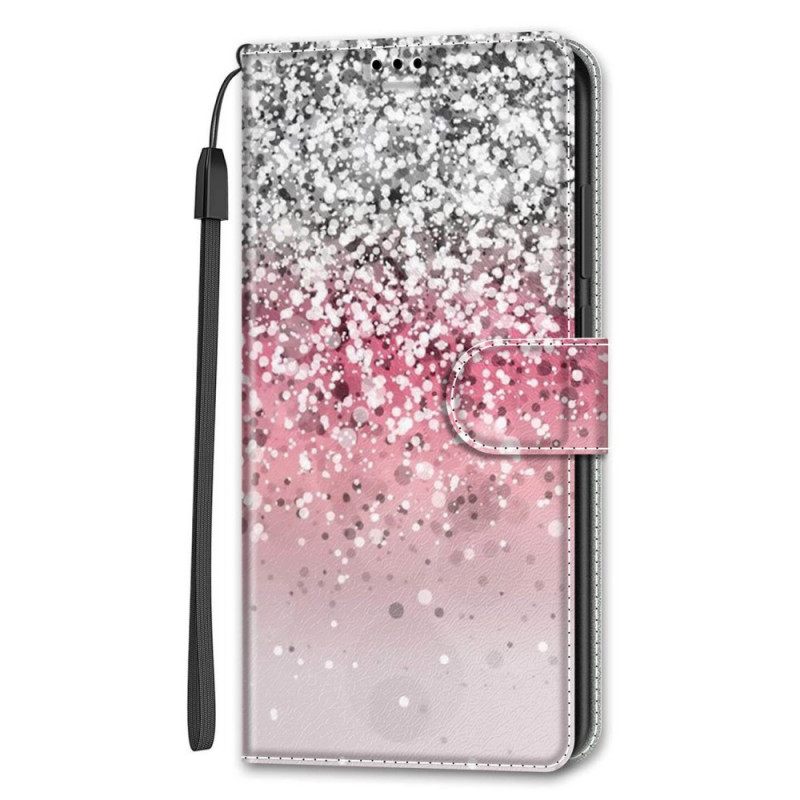 Housse Samsung Galaxy S22 Ultra 5G Paillettes avec Lanière