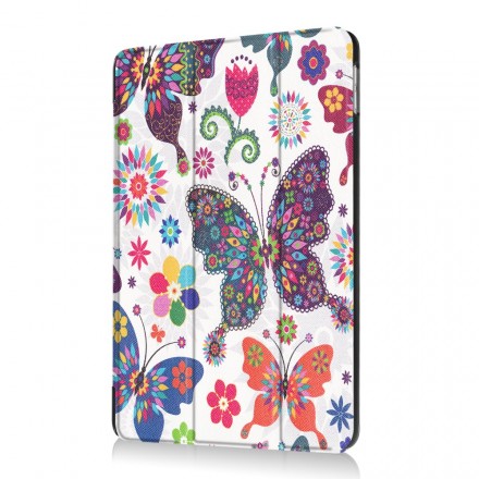 Housse iPad 9.7 2017 Papillons et Fleurs
