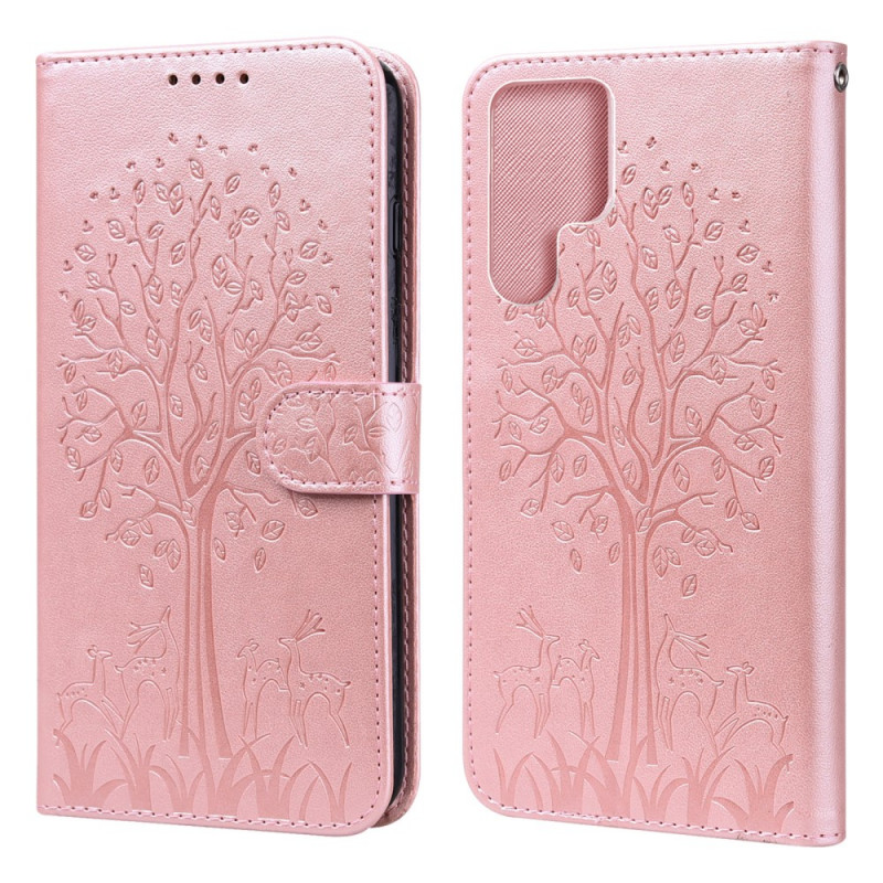 Housse Samsung Galaxy S22 Ultra 5G Arbre et Cerfs - Ma Coque