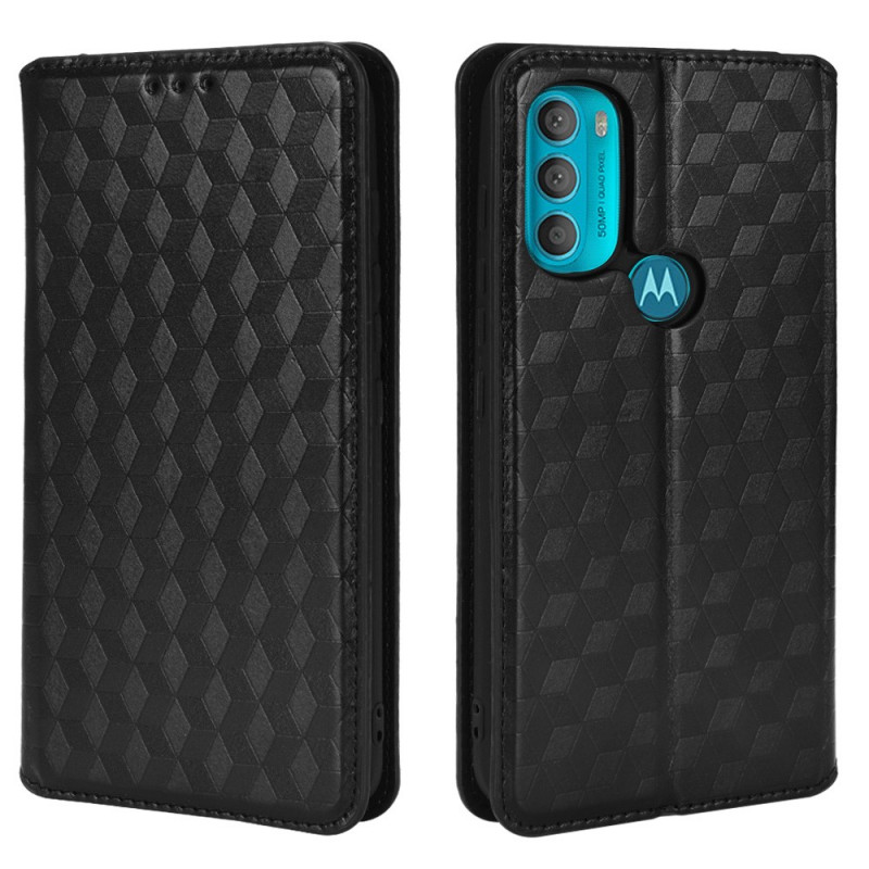 Flip Cover Moto G71 5G Effet Cuir Diamant