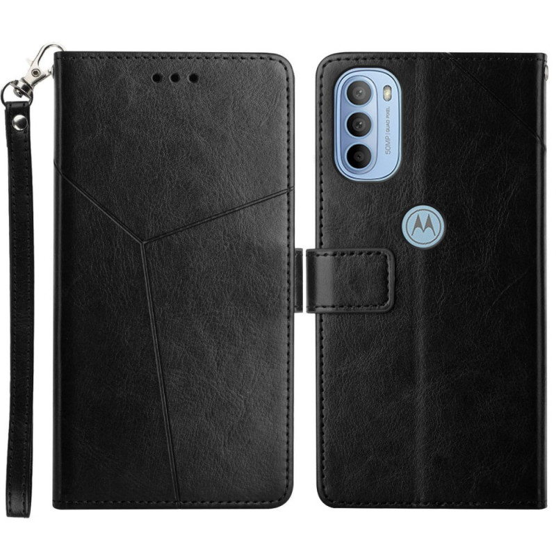 Housse Moto G51 5G Style Cuir Géo Y Design