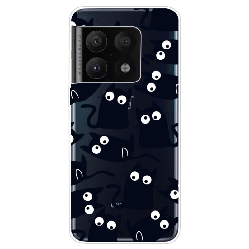 Coque OnePlus 10 Pro 5G Multiples Chats Noirs