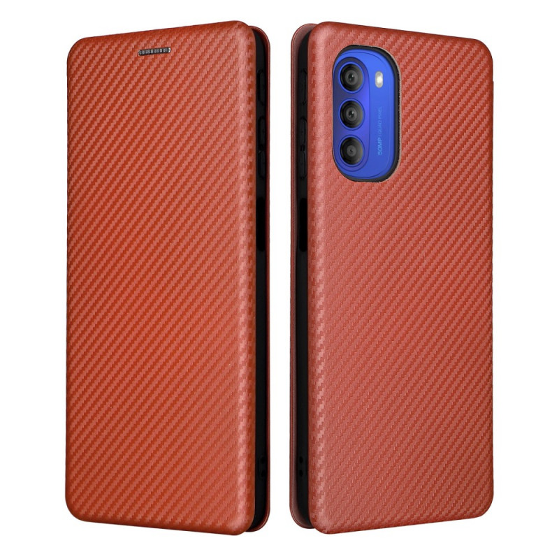 Flip Cover Moto G51 5G Silicone Carbone Coloré