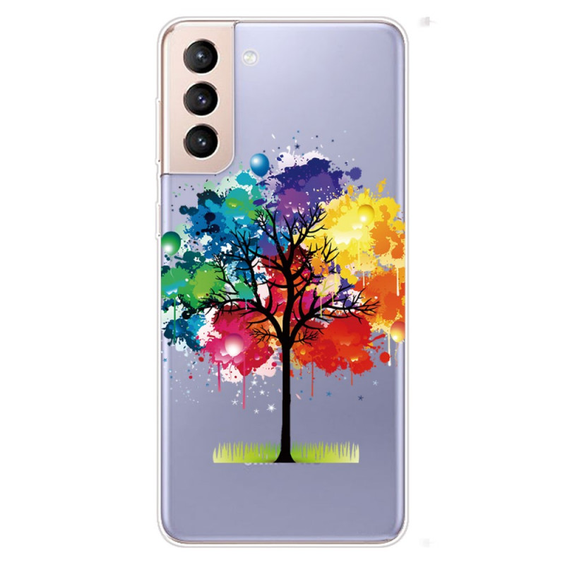 Coque Samsung Galaxy S22 5G Transparente Arbre Aquarelle