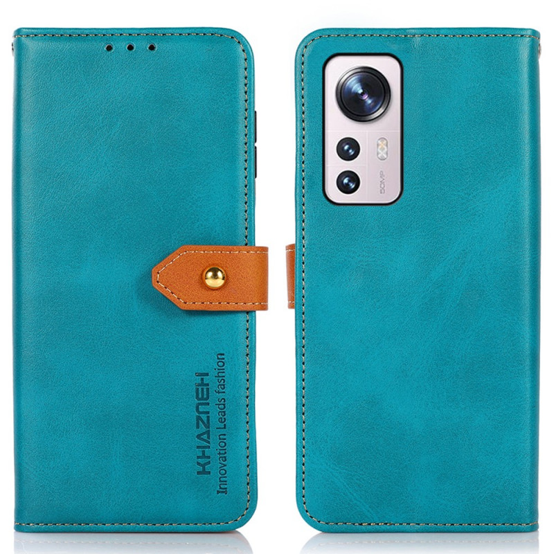 Housse Xiaomi 12 / 12X / 12S Bicolore Fermoir Doré KHAZNEH