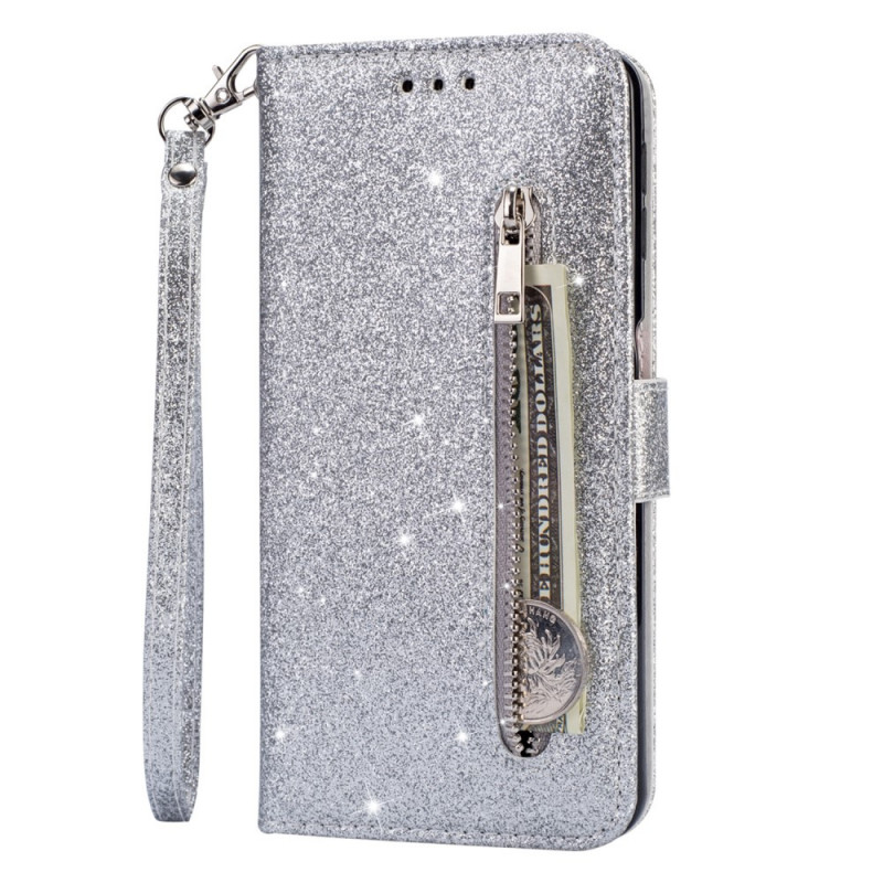 Housse Samsung Galaxy S22 5G Porte-Monnaie Paillettes