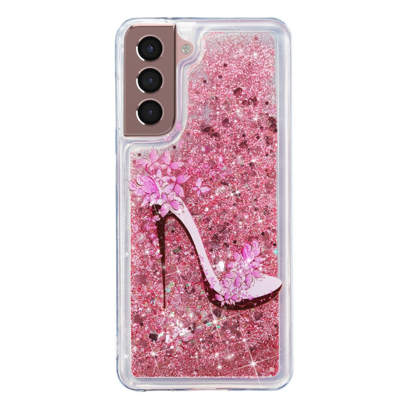 Coque Samsung Galaxy S22 5G Escarpin Paillettes